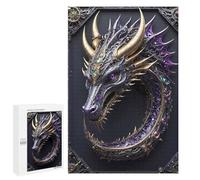 1000 PCS Puzzle for Adults Amethyst Dragon Portrait Puzzle For Teenagerss Improve Memory Fun Activities at Home Stress Reduction Gifts 1000 PCS