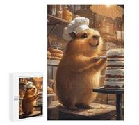 1000 PCS Puzzle For Adults Animal Capybara Chef Decorating Cake Cat Jigsaw Anti-Stress Toys Presents for Women Deal As Gifts for The Whole Family 1000 PCS