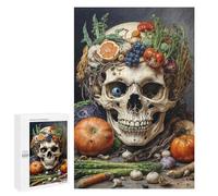 1000 PCS Puzzle For Adults Asparagus Skull Still Life Jigsaw for Adults Relax Games Staycation Kill Time Deal As Gifts for The Whole Family 1000 PCS