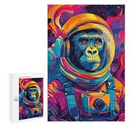 1000 PCS Puzzle For Adults Astronaut Gorilla Space Jigsaw for Adults Relax Games Staycation Kill Time Deal As Gifts for The Whole Family 1000 PCS