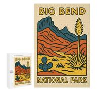 1000 PCS Puzzle For Adults Big Bend National Park Illustration Jigsaws for Adults Puzzle Improve Memory Wishlist with Santa Claus Stress Reduction Gifts 1000 PCS