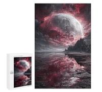 1000 PCS Puzzle For Adults Blood Moon Reflections Surreal Landscape Puzzle For Teenagers Analysis And Logic Help The Brain Exercise Deal As Gifts for The Whole Family 1000 PCS
