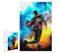 1000 PCS Puzzle for Adults Bright Neon Basketball Art Adult Jigsaw Puzzle Brain Teaser Game But Fun And Humorous Fun at Home Activities, 1000 PCS