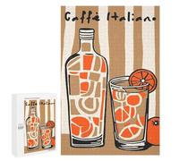 1000 PCS Puzzle for Adults Brown Caffe Italy Art Puzzle For Teenagerss Improve Memory Fun Activities at Home Stress Reduction Gifts 1000 PCS