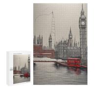 1000 PCS Puzzle For Adults Bus in London Jigsaw for Adults Relax Games Staycation Kill Time Deal As Gifts for The Whole Family 1000 PCS