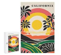 1000 PCS Puzzle for Adults California Retro Sunset Puzzle For Teenagers Improve Memory Every Piece Is Unique - Learning Educational Toys 1000 PCS