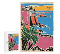 1000 PCS Puzzle for Adults Capri Coastline Illustration Puzzle For Teenagers Improve Memory Every Piece Is Unique - Learning Educational Toys 1000 PCS
