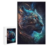1000 PCS Puzzle For Adults Celestial Galaxy Tiger Jigsaw for Adults Relax Games Staycation Kill Time Deal As Gifts for The Whole Family 1000 PCS