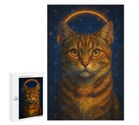1000 PCS Puzzle For Adults Celestial Tabby Cat Portrait Jigsaws for Adults Relax Games Pattern Assembly Deal As Gifts for The Whole Family 1000 PCS