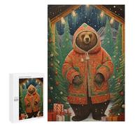 1000 PCS Puzzle For Adults Classic Xmas Bear Jigsaw for Adults Relax Games Staycation Kill Time Deal As Gifts for The Whole Family 1000 PCS