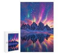 1000 PCS Puzzle For Adults Colorful Aurora Reflections Jigsaw Puzzles for Teenagers Staycation Kill Time Challenging To Complete Educational Family Game 1000 PCS