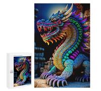 1000 PCS Puzzle For Adults Colorful Mythical Dragon Statue Jigsaw Anti-Stress Toys Presents for Women Deal As Gifts for The Whole Family 1000 PCS