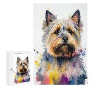 1000 PCS Puzzle For Adults Colorful Yorkshire Terrier Art Print Jigsaw Anti-Stress Toys Presents for Women Deal As Gifts for The Whole Family 1000 PCS