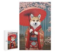 1000 PCS Puzzle for Adults Corgi Geisha Adult Jigsaw Puzzle Relaxing Games Birthday Present Unique Birthday And Xmas Gifts 1000 PCS