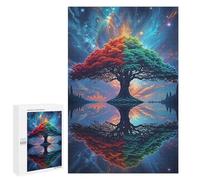 1000 PCS Puzzle For Adults Cosmic Harmony Tree Landscape Jigsaws for Adults Relax Games Pattern Assembly Deal As Gifts for The Whole Family 1000 PCS