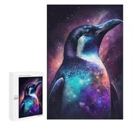 1000 PCS Puzzle For Adults Cosmic Penguin Art Print-2 Jigsaws for Adults Puzzle Improve Memory Wishlist with Santa Claus Stress Reduction Gifts 1000 PCS