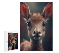 1000 PCS Puzzle For Adults Curious Fawns Portrait Jigsaw for Adults Relax Games Staycation Kill Time Deal As Gifts for The Whole Family 1000 PCS