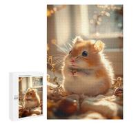 1000 PCS Puzzle for Adults Cute Hamster Holding A Seed Adult Jigsaw Puzzle Brain Teaser Game But Fun And Humorous Fun at Home Activities, 1000 PCS
