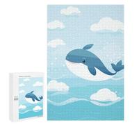 1000 PCS Puzzle For Adults Cute Whale Kawaii Nursery Jigsaws for Adults Relax Games Pattern Assembly Deal As Gifts for The Whole Family 1000 PCS