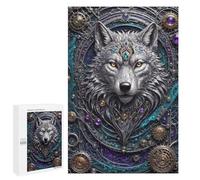 1000 PCS Puzzle for Adults Cybernetic Wolf Head Puzzle For Teenagerss Improve Memory Fun Activities at Home Stress Reduction Gifts 1000 PCS