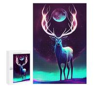 1000 PCS Puzzle for Adults Deer And Moon Painting Puzzle For Teenagers Improve Memory Every Piece Is Unique - Learning Educational Toys 1000 PCS