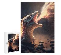 1000 PCS Puzzle For Adults Dragon Breathing Fire Artwork Jigsaw Anti-Stress Toys Presents for Women Deal As Gifts for The Whole Family 1000 PCS