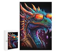 1000 PCS Puzzle for Adults Dragon Sunglasses Fantasy Artwork Puzzle For Teenagers Improve Memory Every Piece Is Unique - Learning Educational Toys 1000 PCS