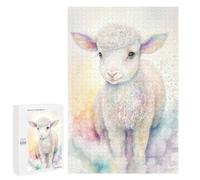 1000 PCS Puzzle For Adults Dreamy Sweet Little Lamb Jigsaws for Adults Puzzle Enhance Memory Fun Activities at Home for Is Ideal As A Gift 1000 PCS