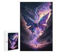 1000 PCS Puzzle For Adults Electric Butterfly Sky Jigsaws for Adults Puzzle Enhance Memory Fun Activities at Home for Is Ideal As A Gift 1000 PCS