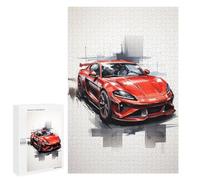 1000 PCS Puzzle for Adults Electrifying Red Car Adult Jigsaw Puzzle Brain Teaser Game But Fun And Humorous Fun at Home Activities, 1000 PCS
