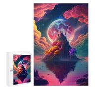 1000 PCS Puzzle for Adults Enchanted Isle with Castle -1 Adult Jigsaw Puzzle Brain Teaser Game But Fun And Humorous Fun at Home Activities, 1000 PCS