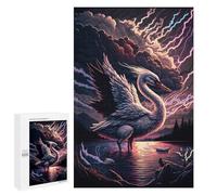 1000 PCS Puzzle for Adults Enchanted Swan Lightning Storm Puzzle For Teenagers Improve Memory Every Piece Is Unique - Learning Educational Toys 1000 PCS