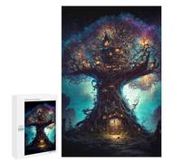 1000 PCS Puzzle for Adults Enchanted Treehouse -5 Adult Jigsaw Puzzle Brain Teaser Game But Fun And Humorous Fun at Home Activities, 1000 PCS