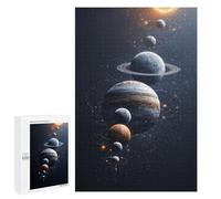 1000 PCS Puzzle For Adults Exploring The Solar System Planets in Motion Jigsaw Puzzles for Teenagers Staycation Kill Time Challenging To Complete Educational Family Game 1000 PCS