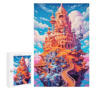 1000 PCS Puzzle for Adults Fantasy Castle Skyward -5 Adult Jigsaw Puzzle Brain Teaser Game But Fun And Humorous Fun at Home Activities, 1000 PCS