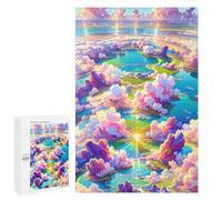 1000 PCS Puzzle For Adults Fantasy Cloudscape with Luminous River Adult Jigsaw Puzzle Anti-Stress Toys Enhance Memory Help The Brain Exercise 1000 PCS