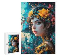 1000 PCS Puzzle For Adults Fantasy Woman with Flowers Jigsaws for Adults Relax Games Pattern Assembly Deal As Gifts for The Whole Family 1000 PCS