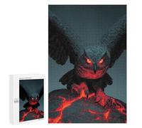 1000 PCS Puzzle For Adults Fiery Owl Perched on Lava Rock Jigsaws for Adults Relax Games Pattern Assembly Deal As Gifts for The Whole Family 1000 PCS