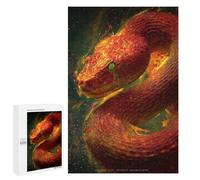 1000 PCS Puzzle For Adults Fiery Serpent Artwork -1 Puzzle For Teenagers Analysis And Logic Help The Brain Exercise Deal As Gifts for The Whole Family 1000 PCS