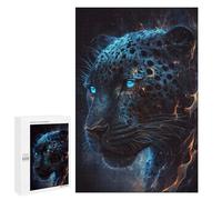1000 PCS Puzzle For Adults Flaming Leopard Art Print Jigsaws for Adults Puzzle Enhance Memory Fun Activities at Home for Is Ideal As A Gift 1000 PCS