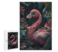 1000 PCS Puzzle For Adults Flamingo in Jungle Style 3 Jigsaws for Adults Relax Games Pattern Assembly Deal As Gifts for The Whole Family 1000 PCS