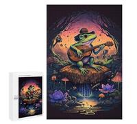 1000 PCS Puzzle for Adults Frog Serenade in Enchanted Forest Adult Jigsaw Puzzle Brain Teaser Game But Fun And Humorous Fun at Home Activities, 1000 PCS