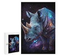 1000 PCS Puzzle for Adults Galactic Rhino Cosmic Art Print Puzzle For Teenagerss Improve Memory Fun Activities at Home Stress Reduction Gifts 1000 PCS