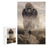 1000 PCS Puzzle For Adults Giant Gorilla Vs Man Jigsaws for Adults Puzzle Enhance Memory Fun Activities at Home for Is Ideal As A Gift 1000 PCS