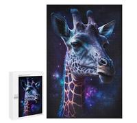 1000 PCS Puzzle For Adults Giraffe in Space Art Print-4 Jigsaws for Adults Puzzle Enhance Memory Fun Activities at Home for Is Ideal As A Gift 1000 PCS