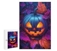 1000 PCS Puzzle For Adults Glowing Jack-o-Lantern Jigsaws for Adults Relax Games Pattern Assembly Deal As Gifts for The Whole Family 1000 PCS