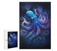 1000 PCS Puzzle for Adults Glowing Ocean Octopus Art Print Puzzle For Teenagerss Improve Memory Fun Activities at Home Stress Reduction Gifts 1000 PCS