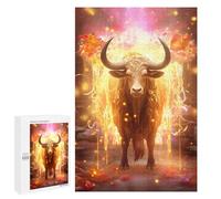 1000 PCS Puzzle for Adults Golden Bull Statue Decor Puzzle For Teenagers Improve Memory Every Piece Is Unique - Learning Educational Toys 1000 PCS