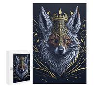 1000 PCS Puzzle For Adults Golden Crown Fox Jigsaw for Adults Relax Games Staycation Kill Time Deal As Gifts for The Whole Family 1000 PCS