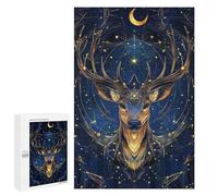 1000 PCS Puzzle For Adults Golden Deer Under Stars Jigsaws for Adults Relax Games Pattern Assembly Deal As Gifts for The Whole Family 1000 PCS